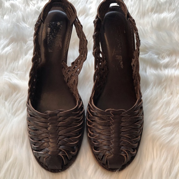 Michael Kors Brown Leather sling backs Sz 9 - Picture 4 of 7